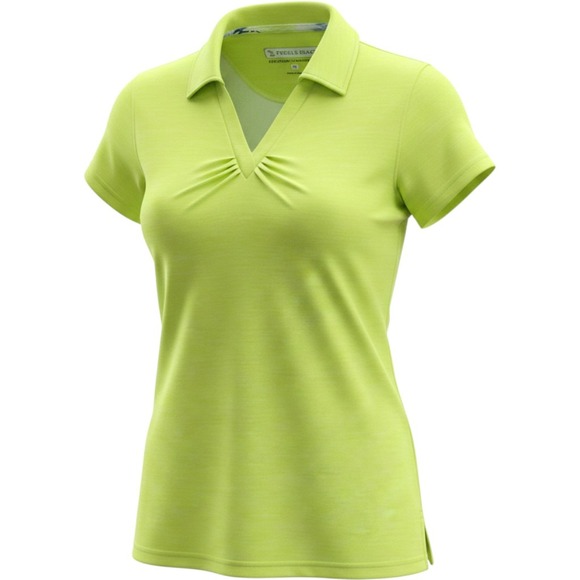 Pebble Beach Tops - Pebble Beach Dry-Luxe Performance Polo Shirt Lime Green V-Neck Golf Top Womens M